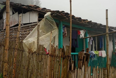 Esta es la casa que se va a reconstruir. El dinero ya se encuentra en Anserma.