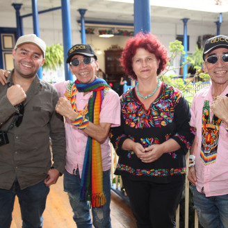 Cristian Aristizábal, Willis Mejía, Juana Echeverri Escobar y Lucas Mejía Esquiva.