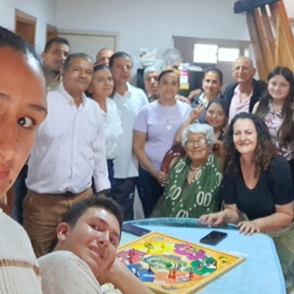 Foto | LA PATRIA  Teodolina Galvis festejó en compañía de su familia sus 90 años de vida.