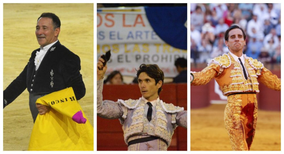 César Rincón, Sebastián Castella y Juan Ortega. 