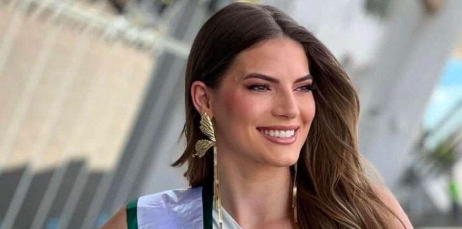 Cristiane Stipp, reina Internacional del Café 2025, a su llegada a Colombia. 