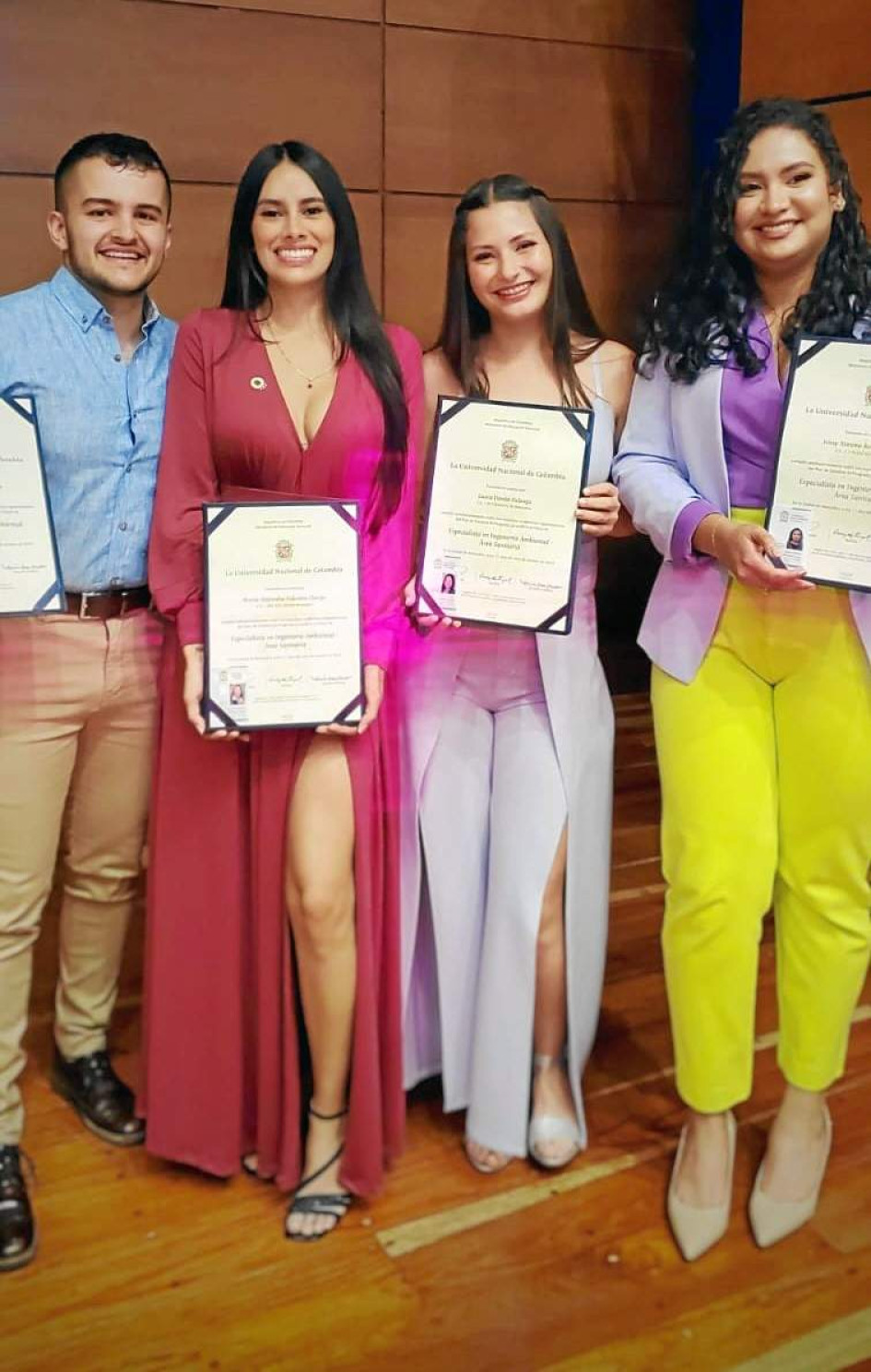 Foto | Cortesía | LA PATRIA Joan Alexis Castro Betancur, María Alejandra Valencia, Laura Dávila y Jeissy Renteria obtuvieron su especialización en Ingeniería Ambiental-Área Sanitaria de la Universidad Nacional de Colombia, sede Manizales.