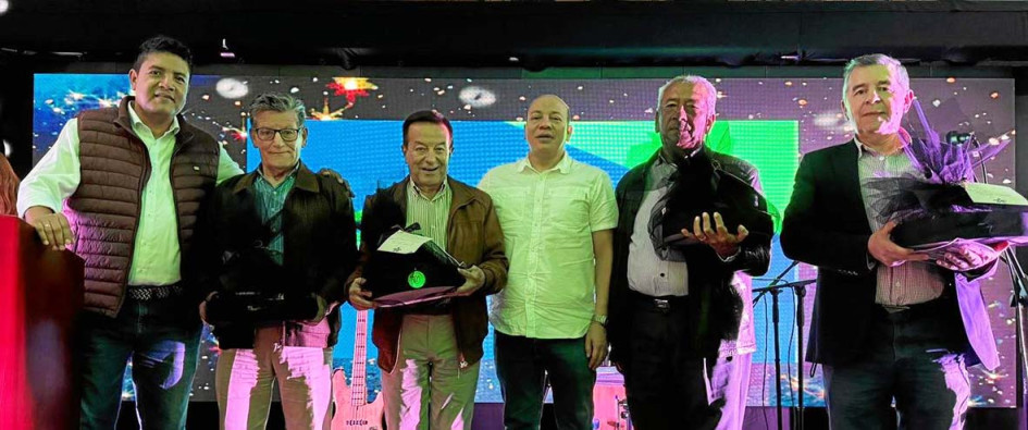 Óscar Andrés Maldonado Mora, director del Sena; Jairo Mejía, pensionado; Édgar Ospina, pensionado; Fernando Arciniegas, subdirector del Sena; Diego Osorio, pensionado, y Rubén Alzate, pensionando.