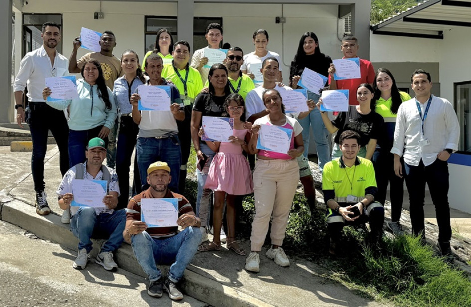 Grupo de marmateños certificados.