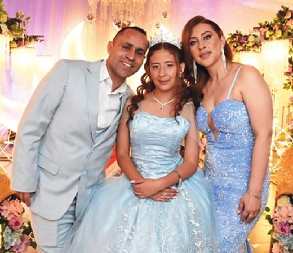 Jorge William Naranjo, Nicole Naranjo González y Lina María González.