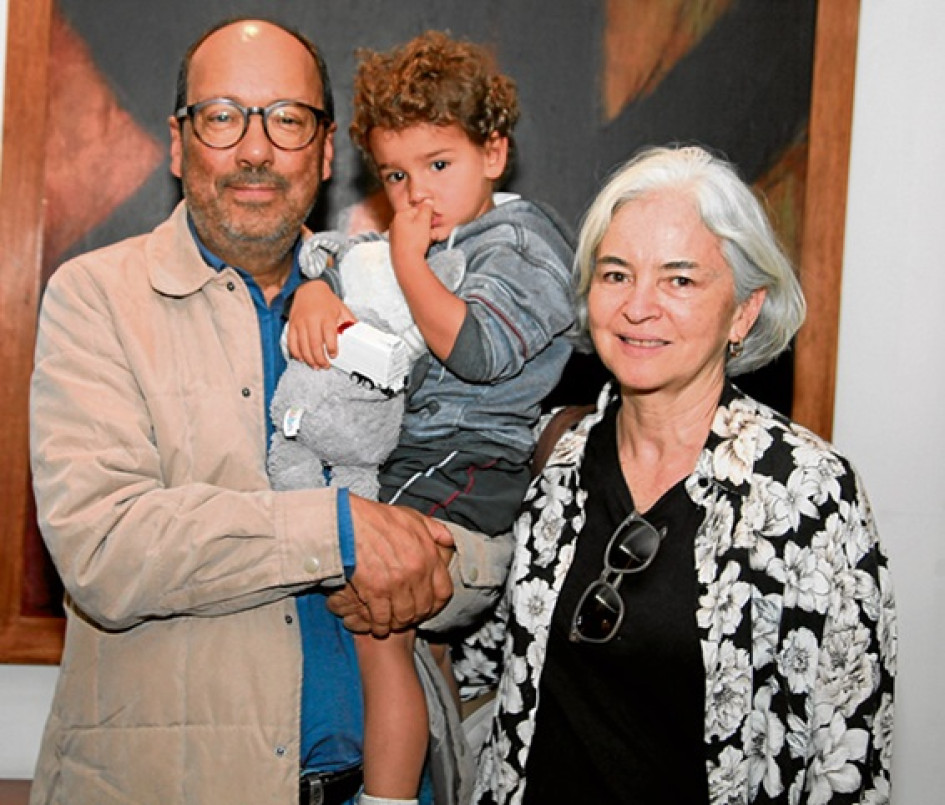 Felipe Londoño, Valentino Londoño y Adriana Gómez.