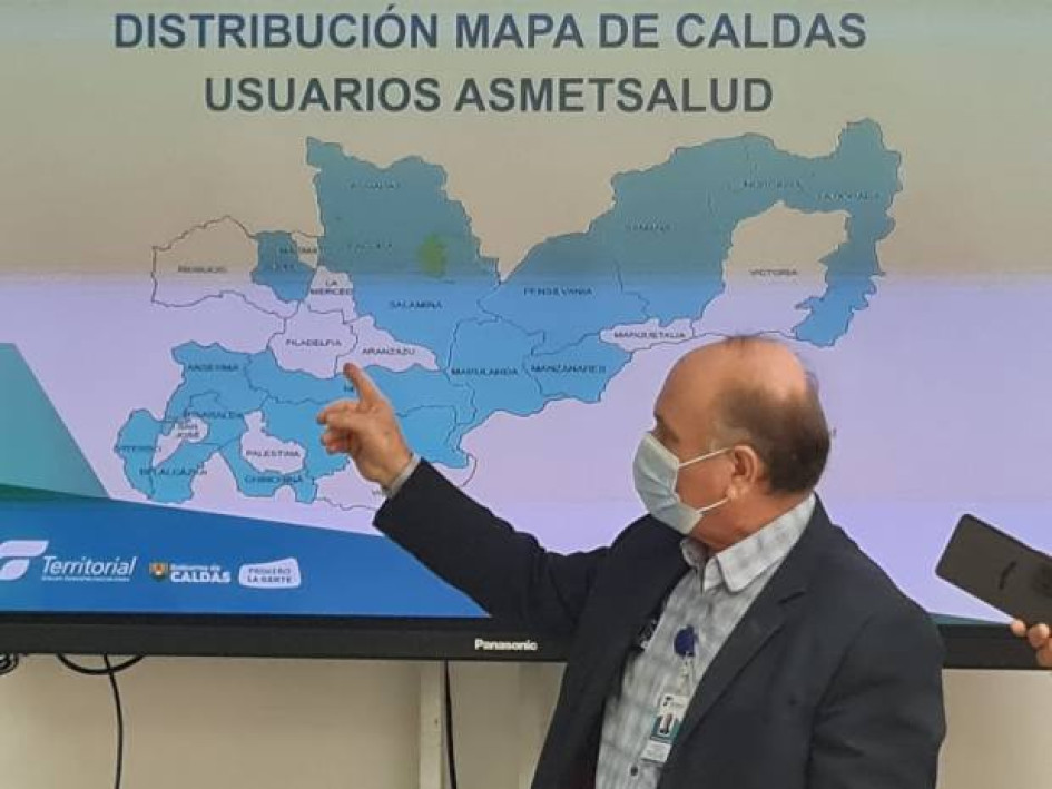Foto I Cortesía DTSC I LA PATRIA  En 18 de los 27 municipios de Caldas predomina la afiliación de usuarios a Asmetsalud, como lo expuso ayer Héctor Uriel López, coordinador de la Red Pública de la DTSC.
