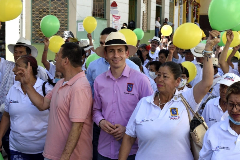 El alcalde de Salamina Juan Pablo Ospina