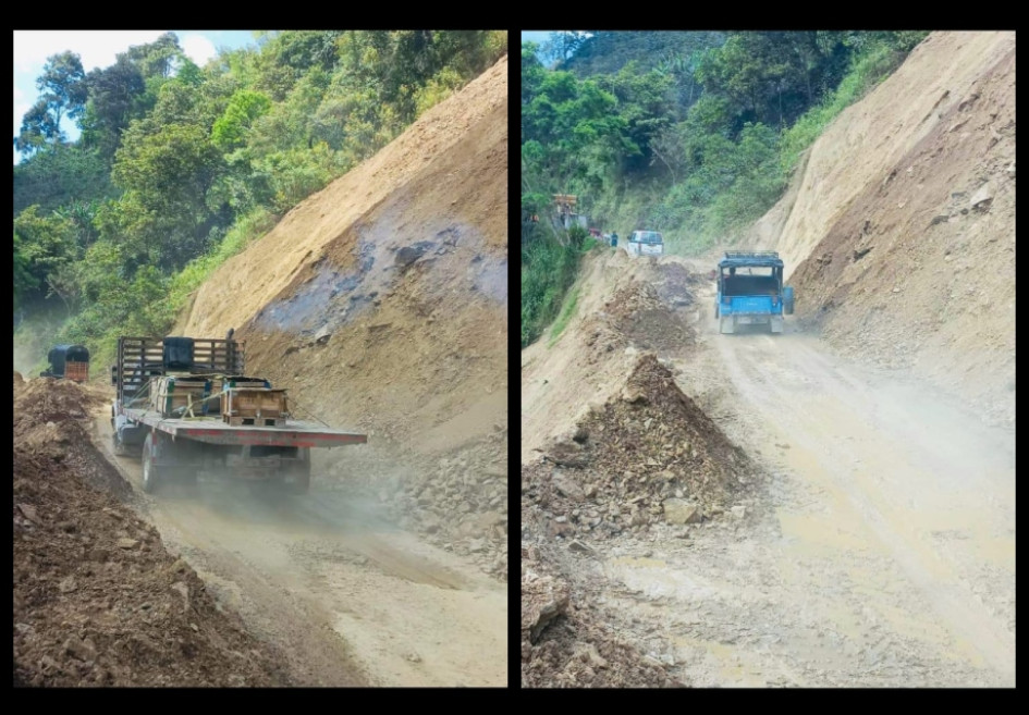 Así luce el sector de La Unión, que permaneció cerrado por varios días a causa de un derrumbe.