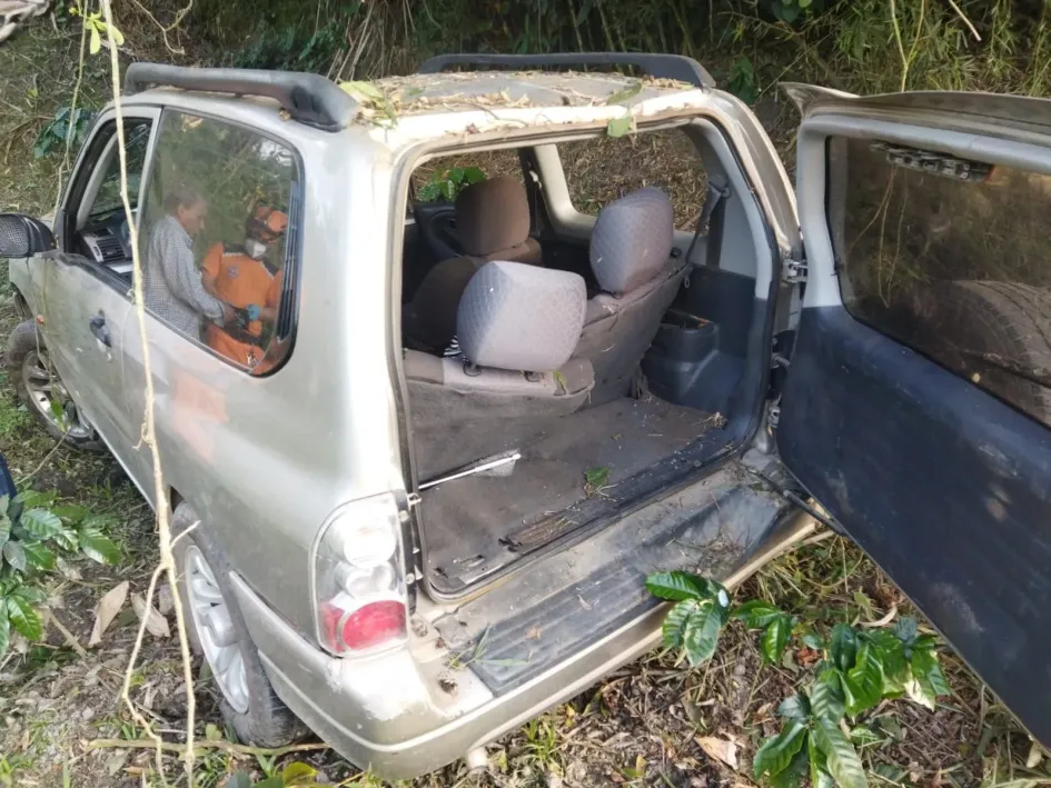 El vehículo se salió de la vía en la vereda La China en Manizales.