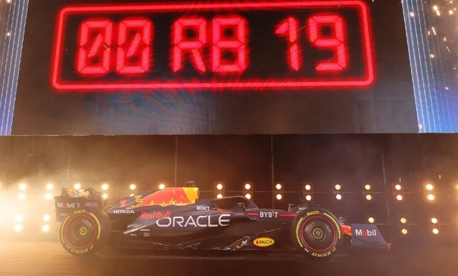 Este es el #RB19, el auto de Red Bull para la temporada 2023 de la Fórmula 1. El regreso de Ford a la F1 será con Red Bull. 