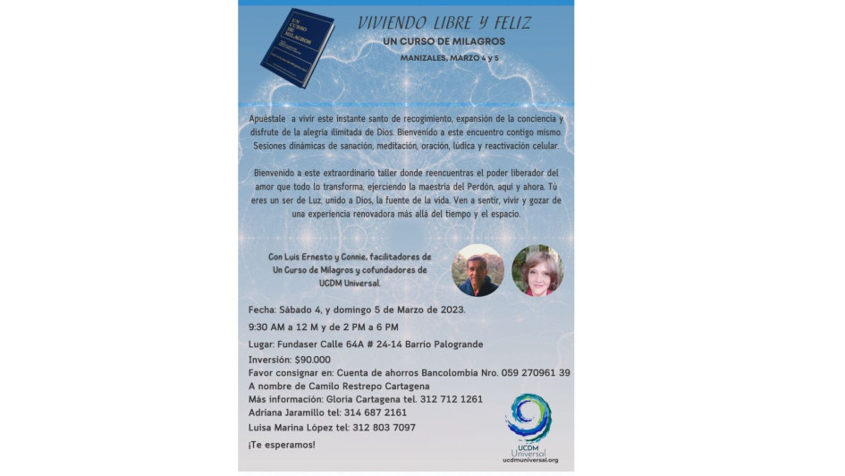 En el folleto encontrará toda la información del evento.