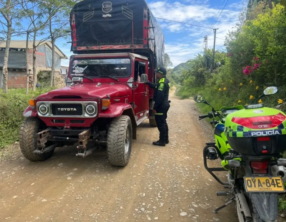 Los operativos de control de la Policía en Caldas. 