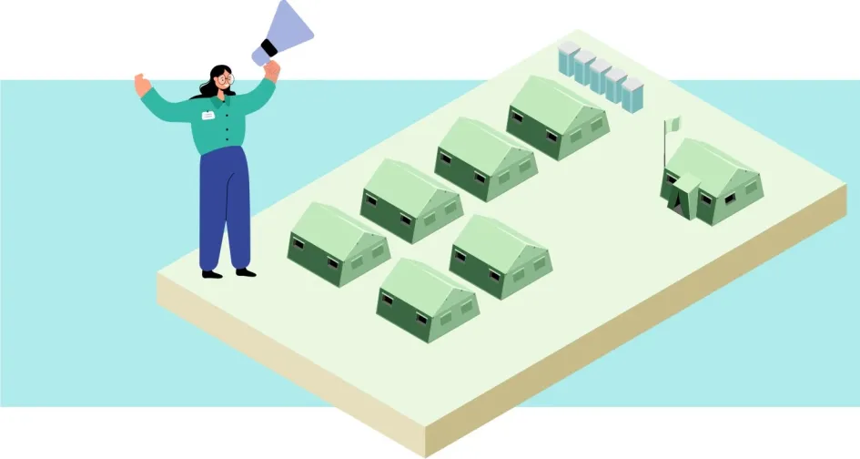 Así deben ser los albergues en caso de que haya una erupción en el volcán Nevado del Ruiz