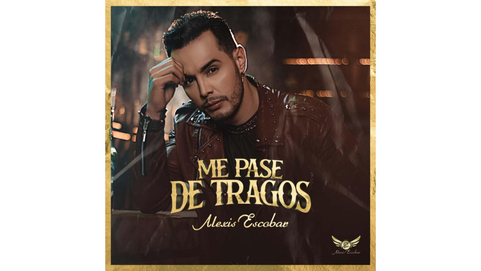 La portada de Me pasé de tragos, el nuevo sencillo de Alexis Escobar.