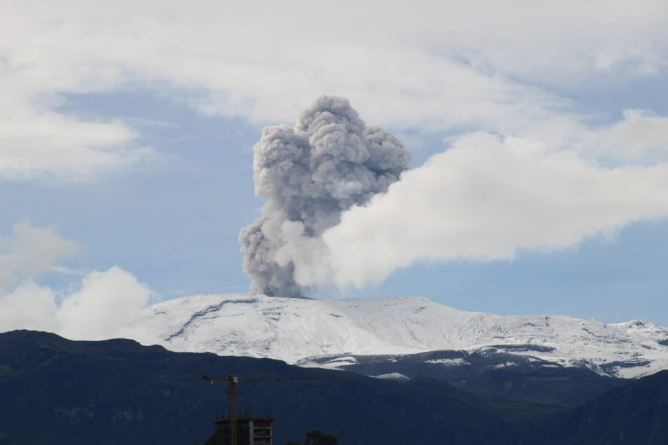 Augusto Patiño capturó el estado del Ruiz en la mañana de este viernes desde Manizales.