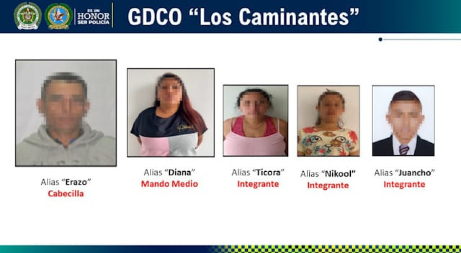 Los Caminantes buscaron víctimas en Caldas.