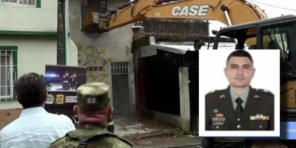 La casa demolida en Pereira.