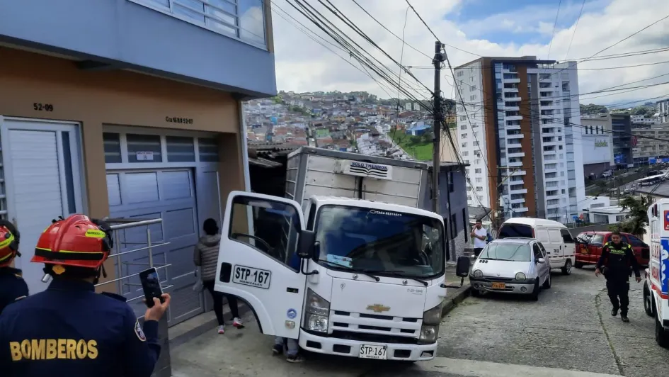 El sitio del accidente en el barrio La Asunción.