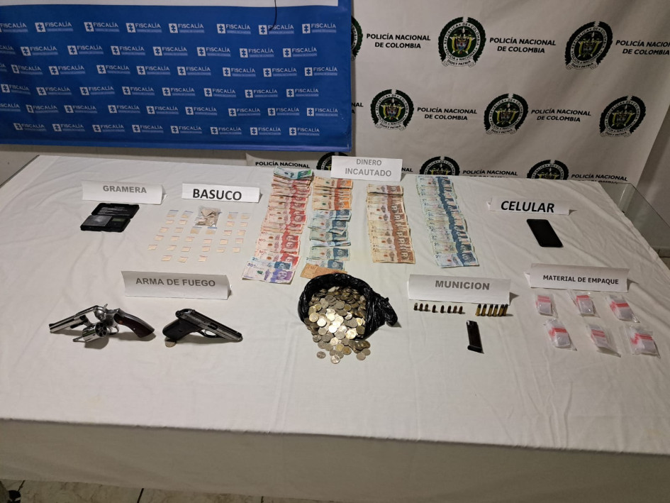 Estos elementos fueron los incautados en Anserma.