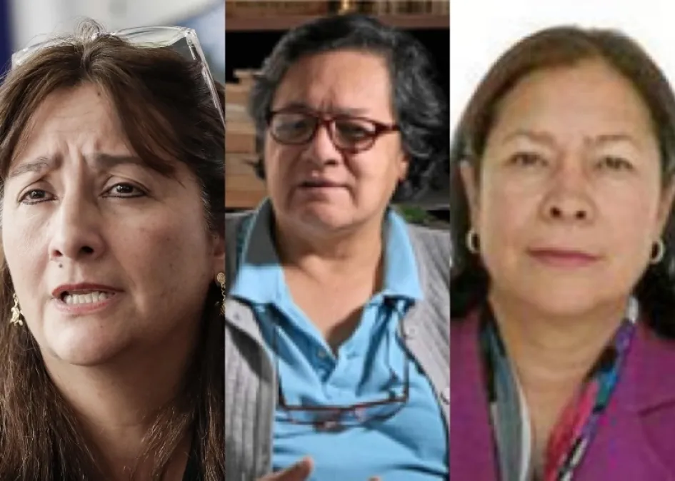 Ángela María Buitrago Ruiz, Amelia Pérez Parra y Amparo Cerón Ojeda.