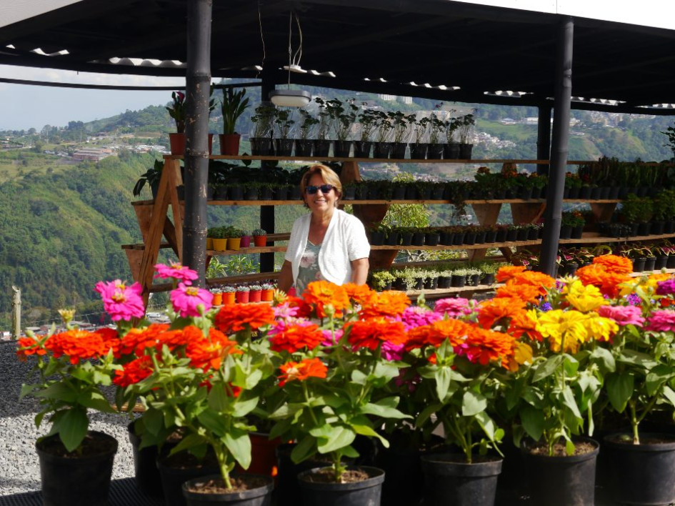 Cecilia Osorio emprendió desde hace siete años un negocio familiar al que llamó Planta Colombia. Hoy ensambla materos de cemento que distribuye en los mercados del Eje Cafetero y de Antioquia.