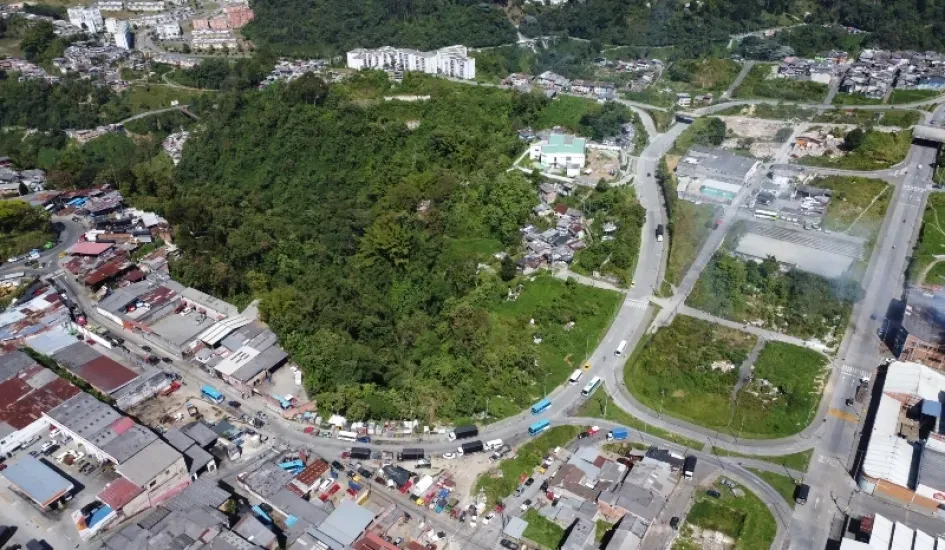 Vista aéra de barrios de la Comuna San José.