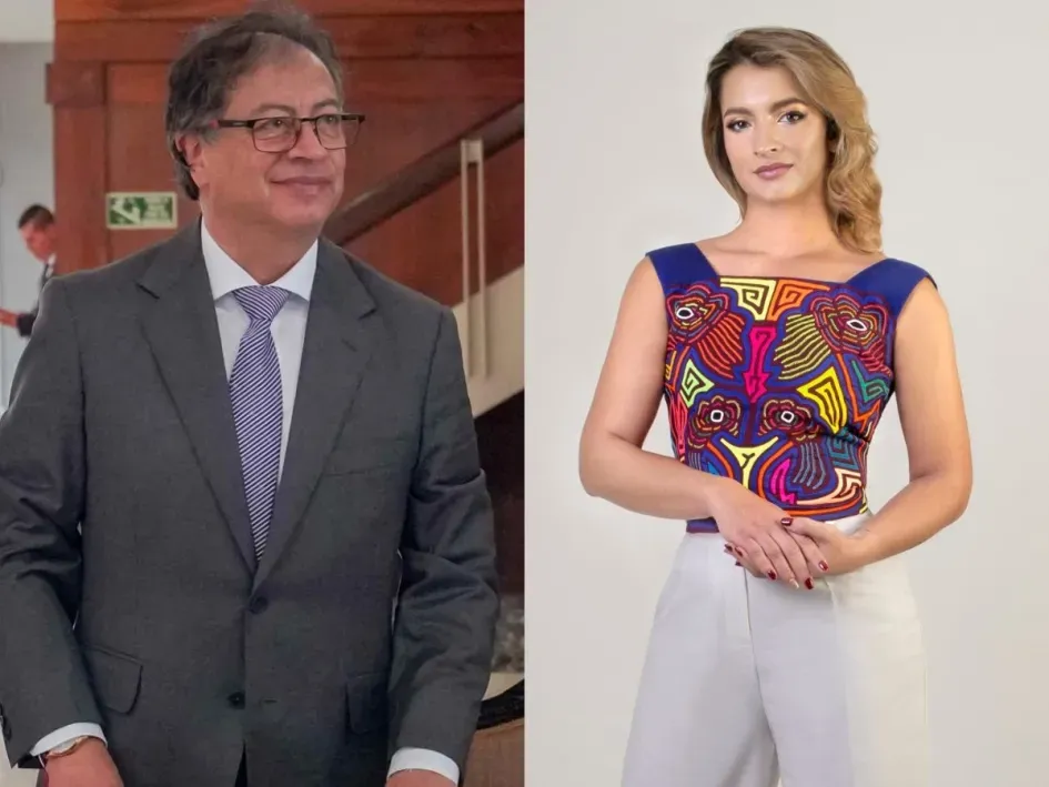 El presidente, Gustavo Petro, y su hija mayor, Andrea.