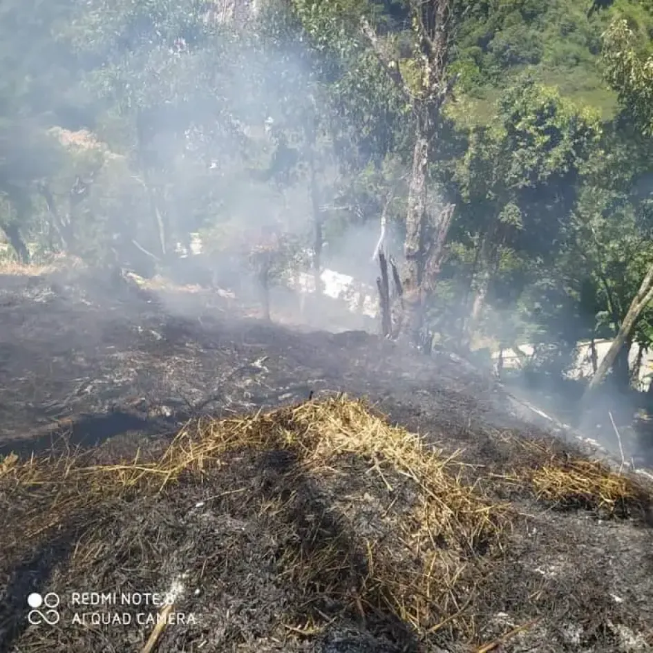El incendio en Marmato. 