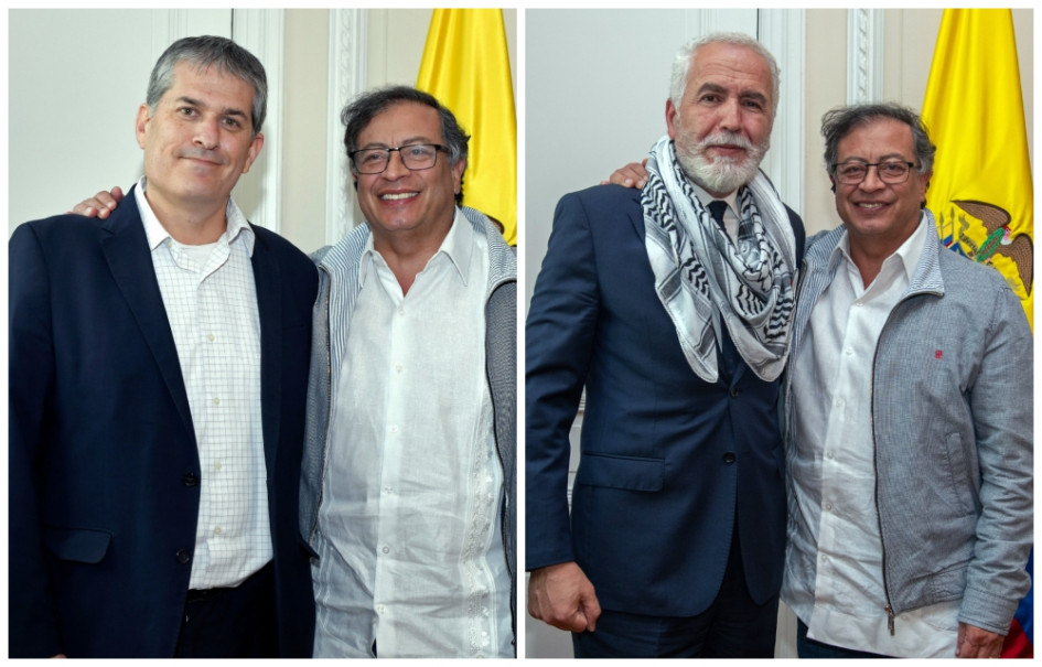 El presidente de Colombia se reunió con Gali Dagan, embajador israelí en Colombia, y con Raouf Almalki, representante diplomático de Palestina en el país.