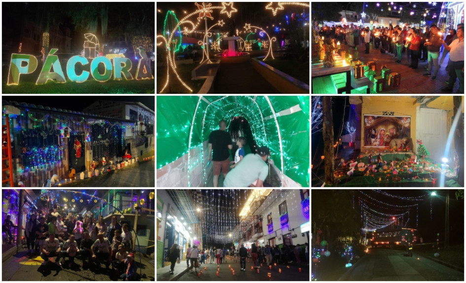 Con fervor y ánimo, habitantes de Pácora, Anserma, Riosucio, Pueblo Nuevo (Pensilvania), La Merced y Manzanares se unieron a la celebración de la Inmaculada Concepción de María, conocida popularmente como la noche de velitas.