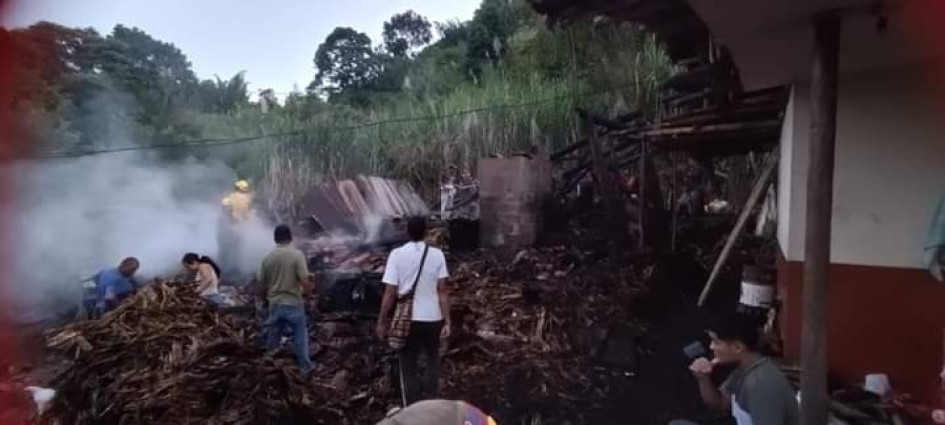 Incendio afectó trapiche familiar de resguardo indígena Cañamomo Lomaprieta