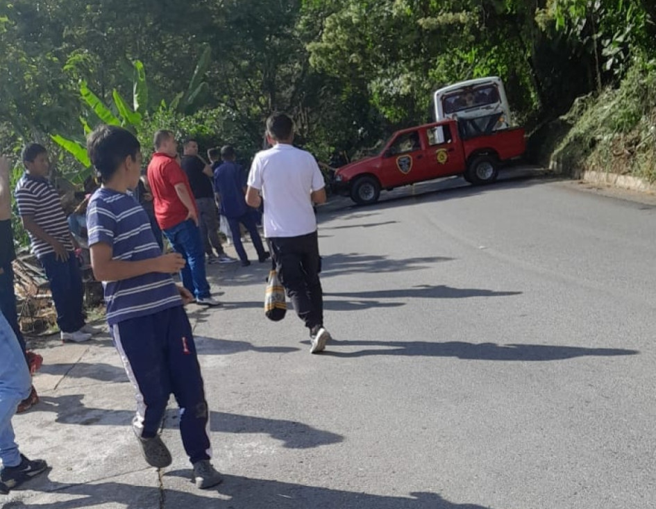 Sector del accidente en la vereda Tapias, de Neira. Murieron dos personas.