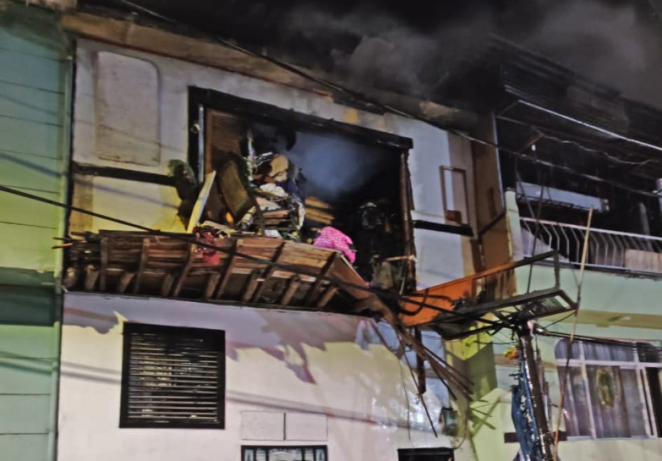 Incendio en el barrio San Antonio de Manizales