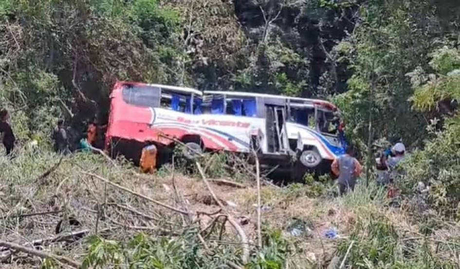 El bus accidentado.