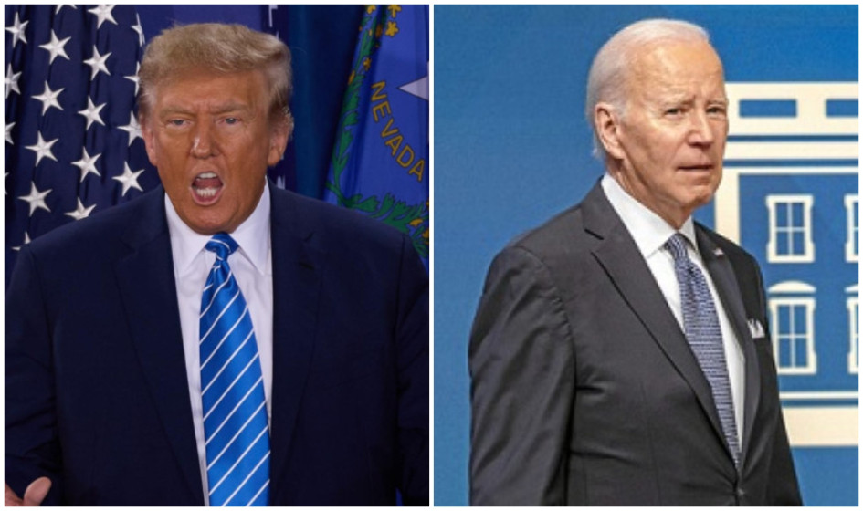 Donald Trump (izquierda), expresidente y precandidato republicano, y Joe Biden, actual mandatario y precandidato demócrata para las próximas elecciones generales de Estados Unidos.