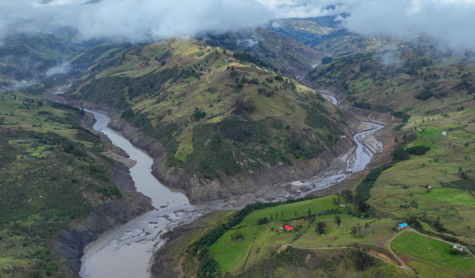 Embalse Mazar, este miércoles en la provincia del Azuay (Ecuador). 