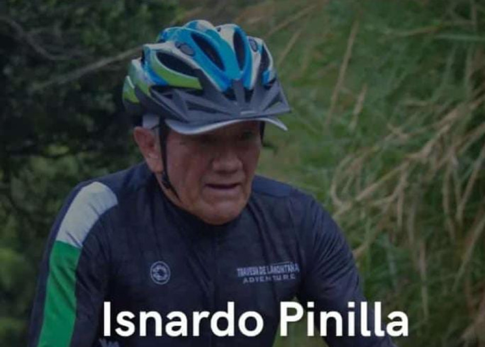 Isnardo Pinilla, ciclista fallecido en la vía Panamericana.