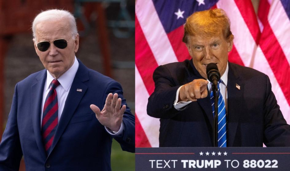 Joe Biden (izquierda), presidente de Estados Unidos, y Donald Trump, exmandatario, ambos candidatos ocupar la Casa Blanca por los próximos cuatro años.