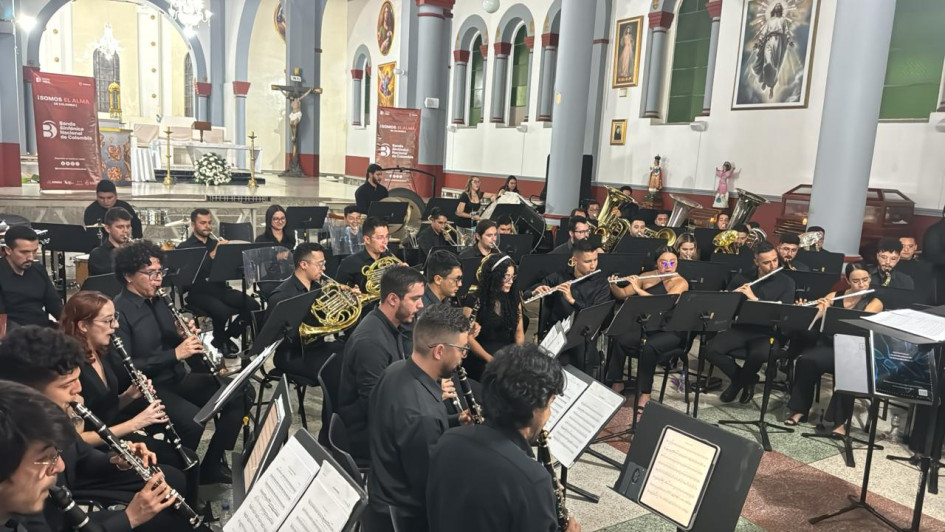 La Banda Sinfónica Nacional de Colombia ​​​​​​​en el Templo Nuestra Señora de la Candelaria de Riosucio (Caldas)
