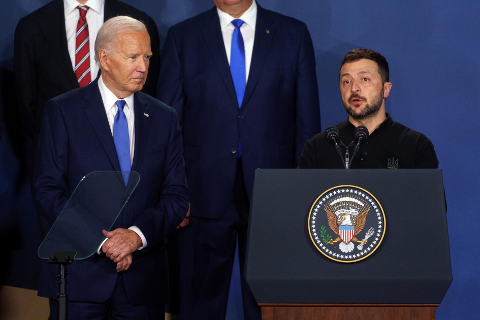 Biden introdujo al presidente ucraniano, Volodímir Zelenski, como "presidente Putin"