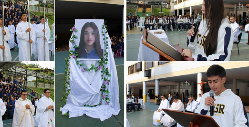 Imágenes del homenaje, cortesía del colegio.