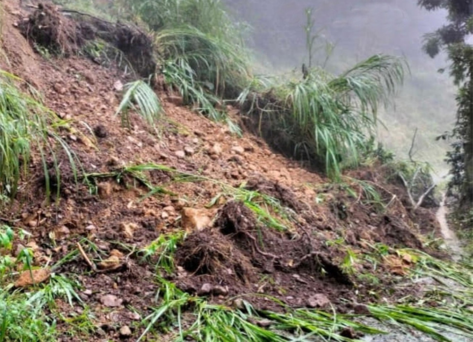 Este es el deslizamiento en la vereda La Rica de Anserma (Caldas).
