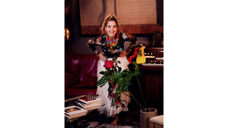 La artista ecuatoriana, Mirella Cesa. 