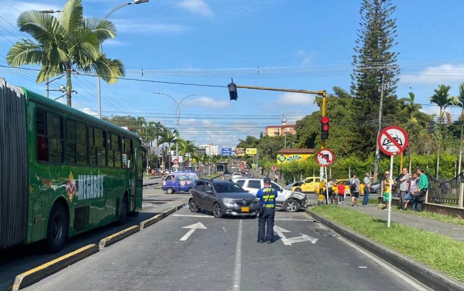 Accidente de tránsito en Dosquebradas por posible imprudencia. 