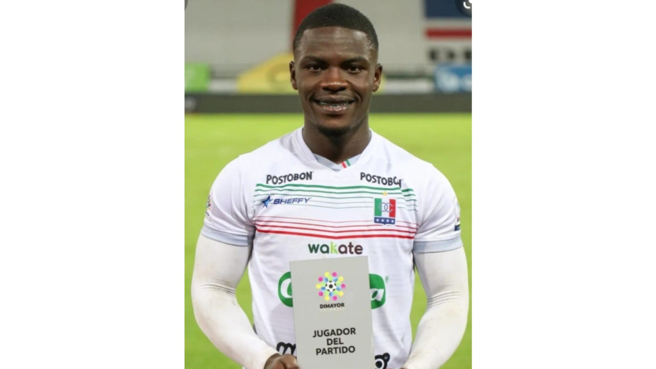 Dannovi Quiñones, volante, con contrato vigente en el Once Caldas, hoy sin equipo.