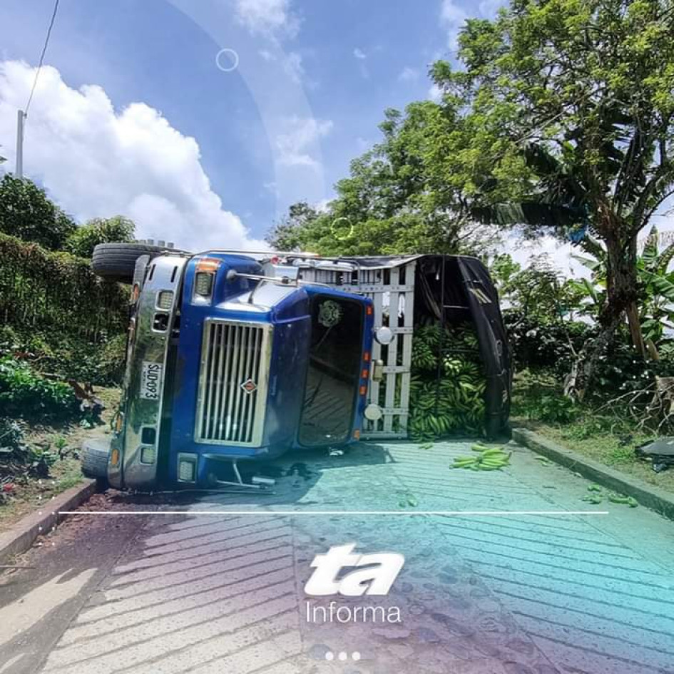 El accidente. Foto Teleaguadas.
