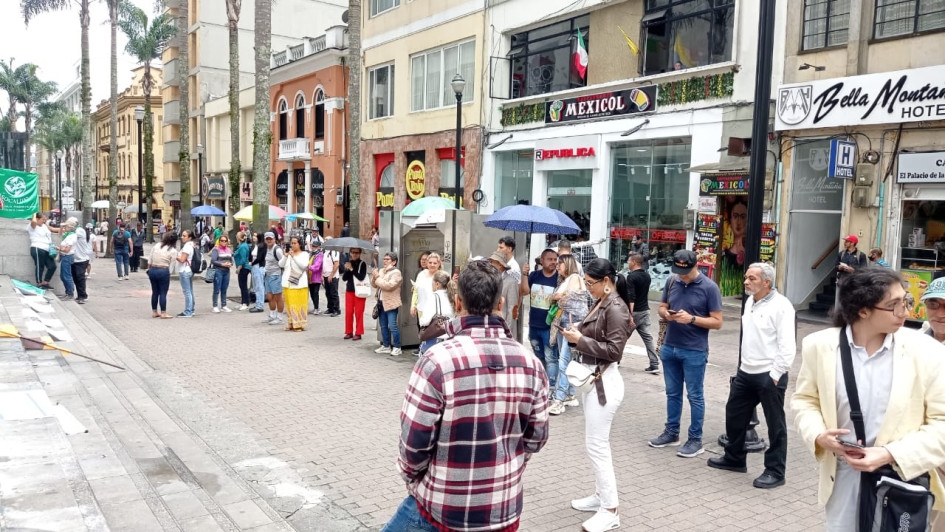 Plantón cultural por los dos años de gobierno de Petro