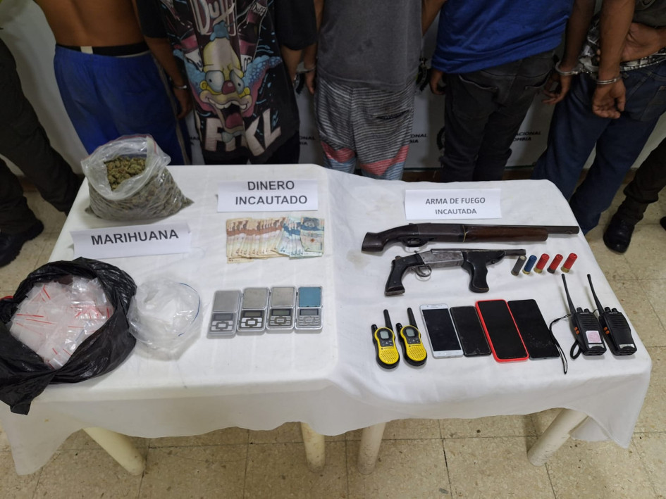 Lo incautado. Fotos de la Policía Caldas.