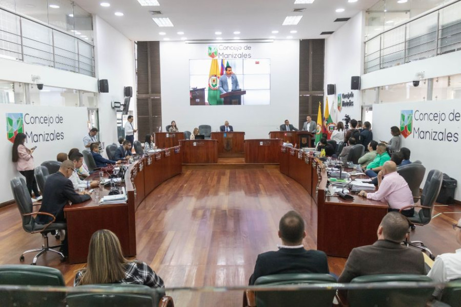 El alcalde de Manizales en el recinto del Concejo en julio pasado.